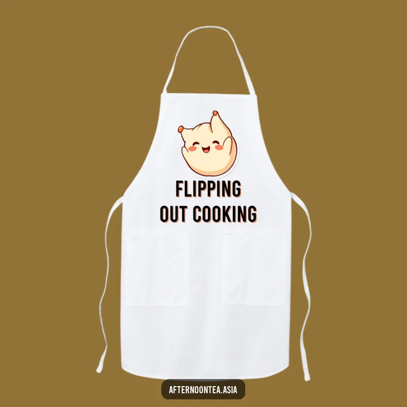 Funny Kawaii Dumpling Apron: Somersaulting in the Kitchen, Chef Gift