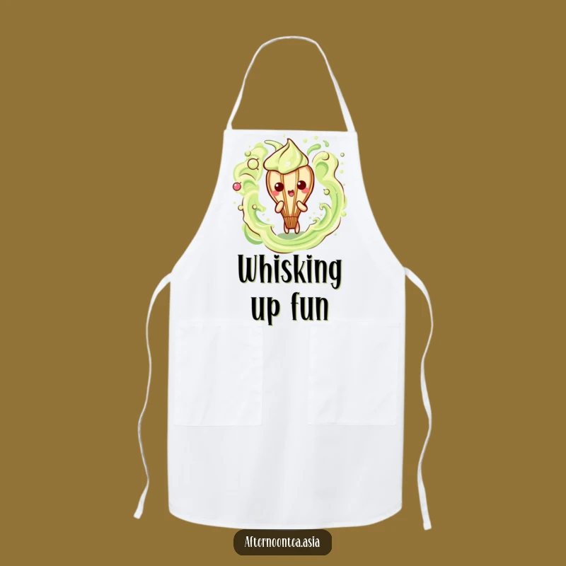 Funny Kawaii Matcha Whisk Apron: Frothy Creativity in the Kitchen, Chef's Gift