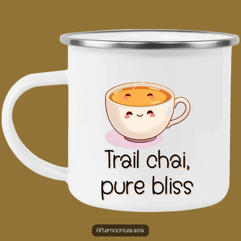 Funny Outdoor Chai Mug: Joyful Steaming Cup Adventure, Rugged Funny Gift