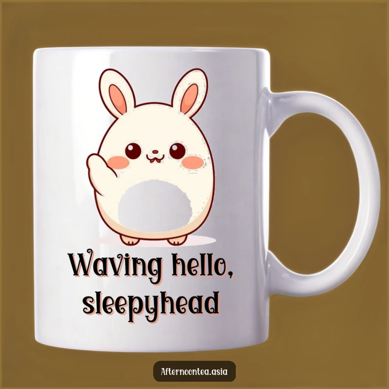 Funny Kawaii Bao Bun Mug: Waving Hello with a Smile, Perfect Gift