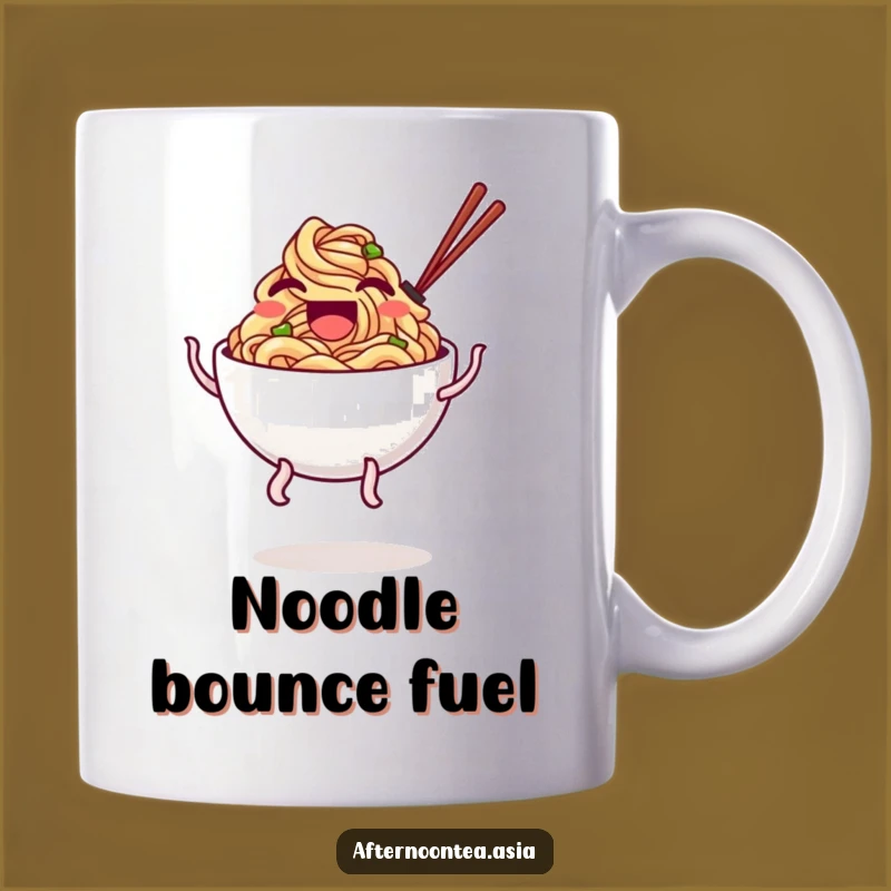 Funny Noodle Lover Mug: Laughing Wobbly Bowl, Hilarious Foodie Funny Gift