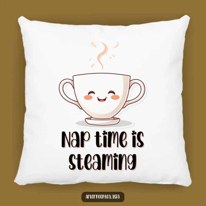 Funny Kawaii Teacup Pillow: Steaming with Comfort and Joy, Cute Gift