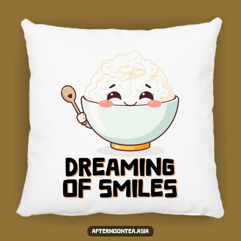 Soft Funny Kawaii Rice Bowl Pillow: Smiling Cuddles, Sweet Gift