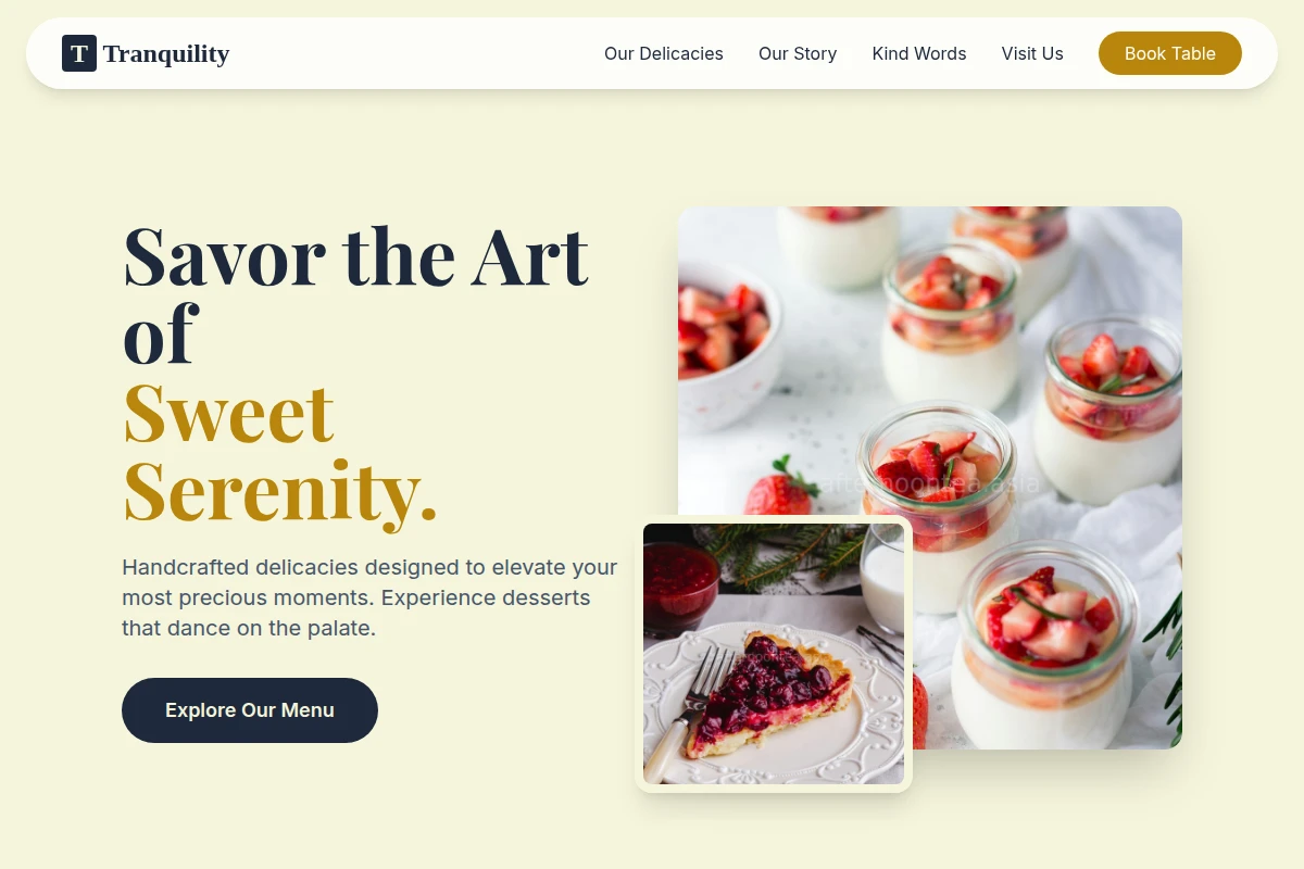 Tranquility Dessert