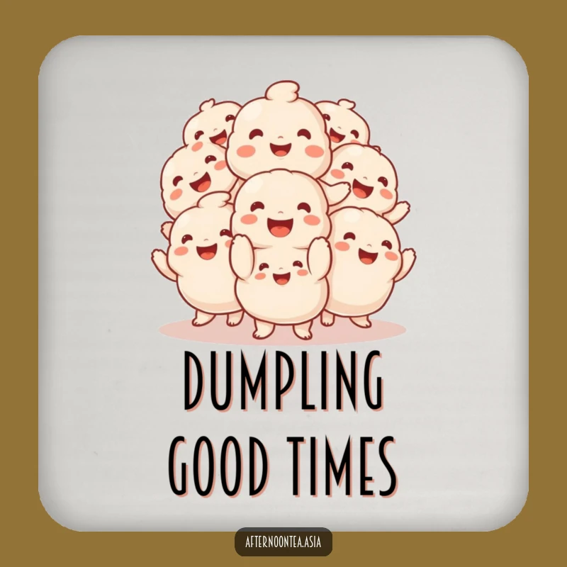 Funny Dumpling Coaster Set: Jigging Pile Decor, Cute and Funny Gift Tableware