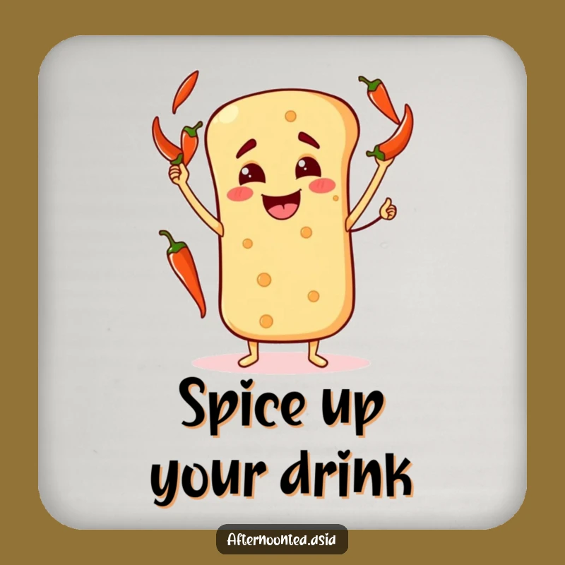 Funny Naan Coaster Set: Juggling Decor, Cute and Funny Gift Tableware