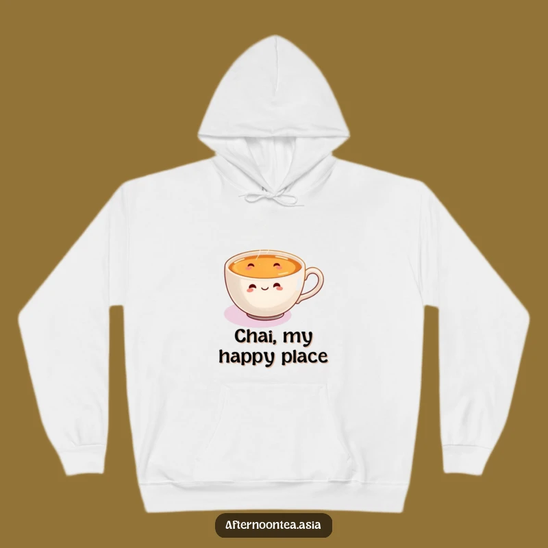 Cozy Funny Chai Hoodie: Joyful Steaming Cup Warmth, Fantastic Funny Gift Idea