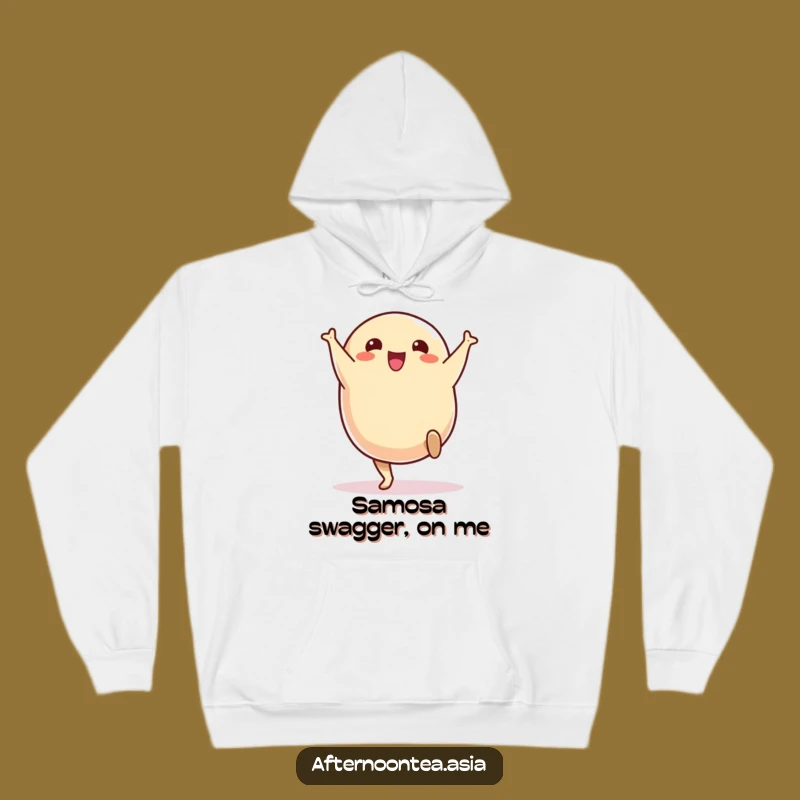 Cozy Funny Samosa Hoodie: Cartwheeling Comfort, Warm and Funny Gift