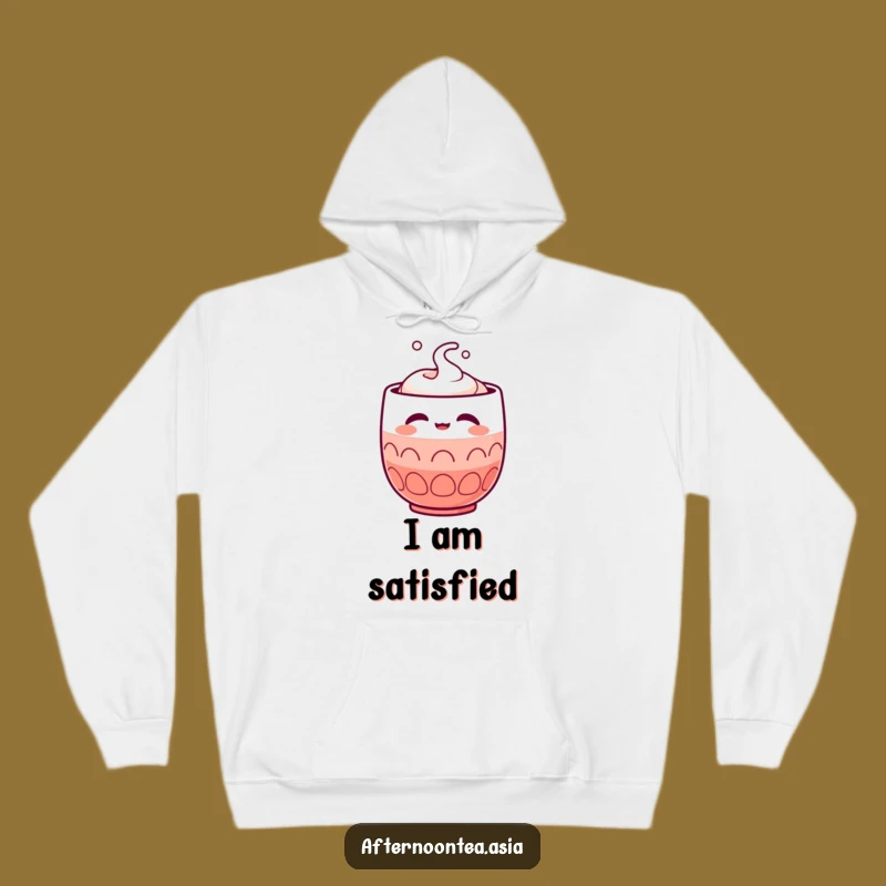 Cozy Funny Kawaii Sake Cup Hoodie: Satisfied Comfort, Ideal Funny Gift