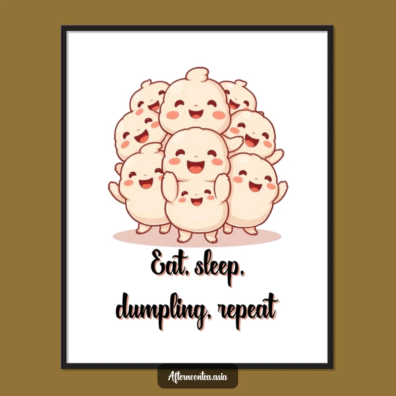 Free Printable Dumpling Wall Art: Funny Downloadable Art for Kitchens