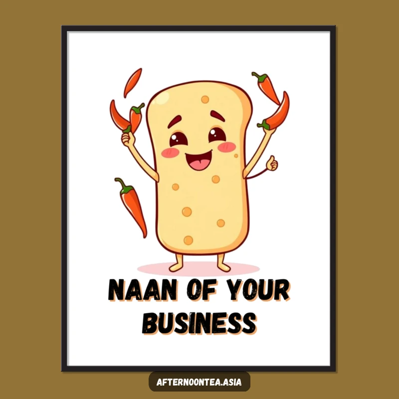 Free Printable Naan Wall Art: Funny Downloadable Art for Kitchens