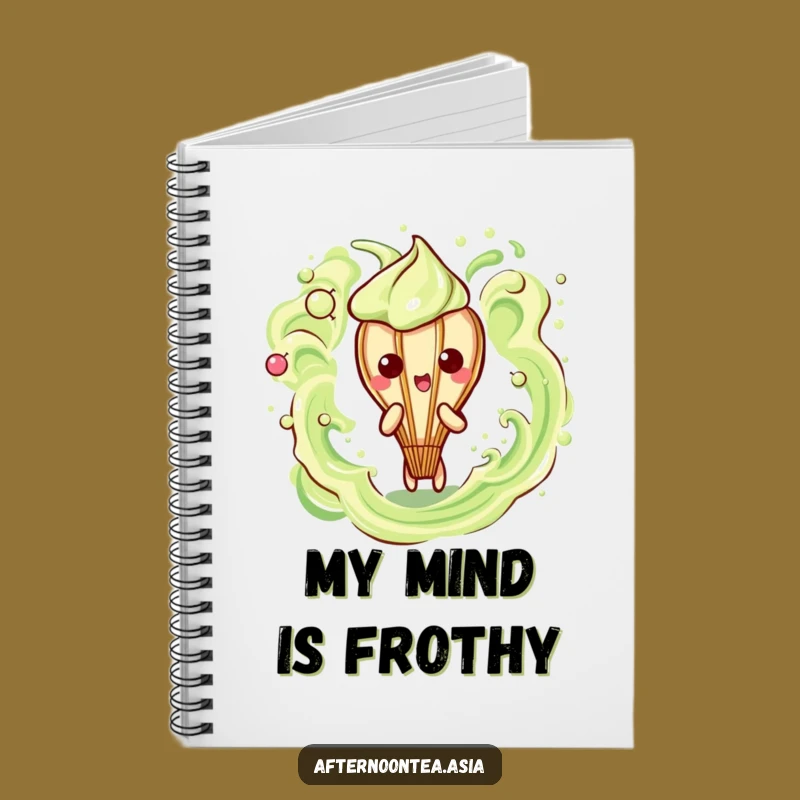 Funny Kawaii Matcha Whisk Notebook: Frothy Ideas, Creative Gift