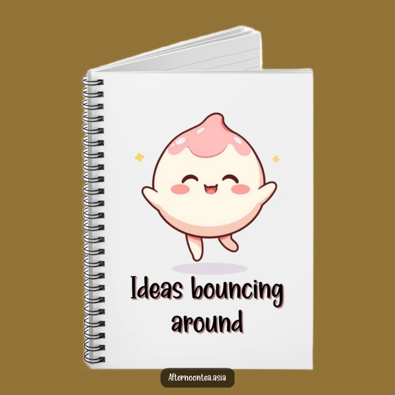 Funny Kawaii Mochi Notebook: Bouncing Ideas, Playful Journal Gift
