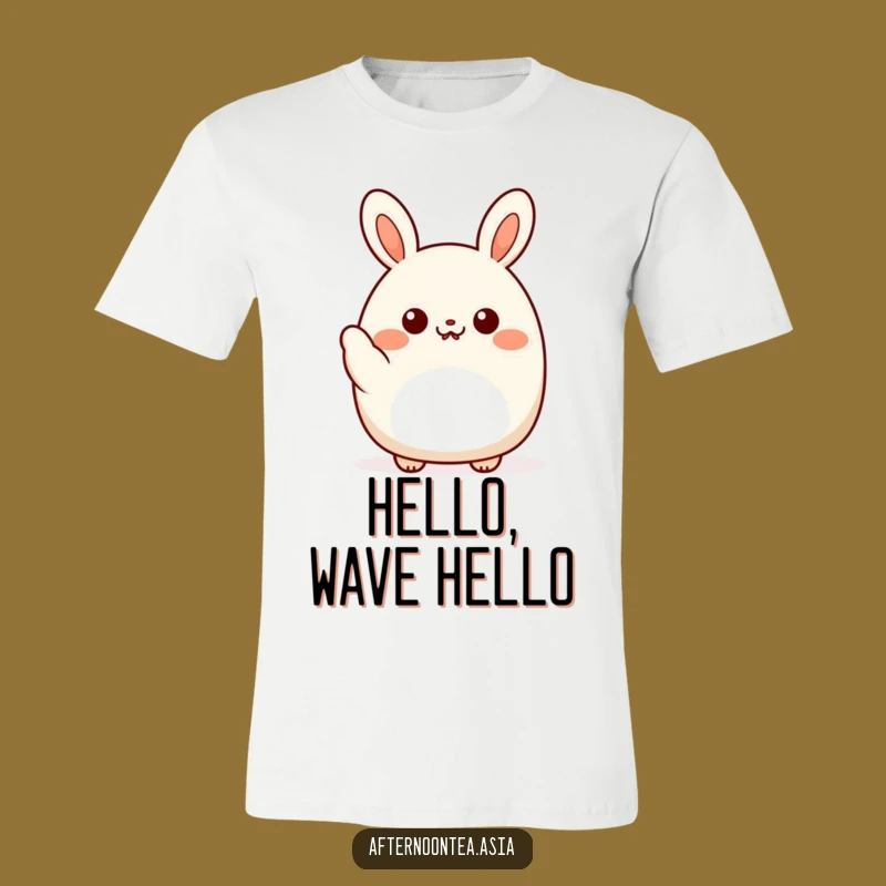 Funny Kawaii Bao Bun T-Shirt: Waving Hello with Cheer, Great Gift