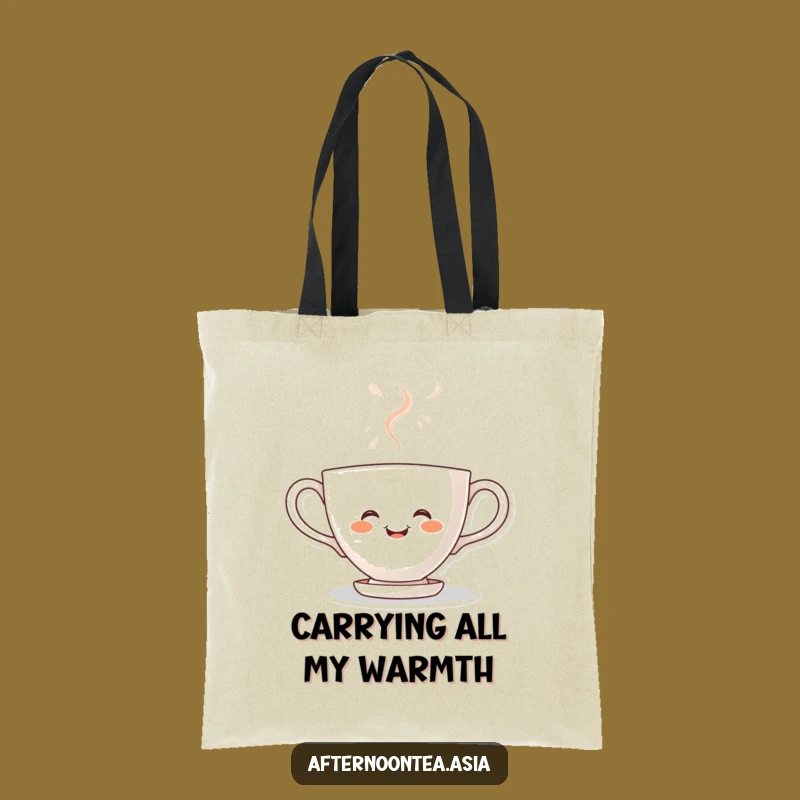 Funny Kawaii Teacup Tote Bag: Steaming with Joyful Energy, Handy Gift