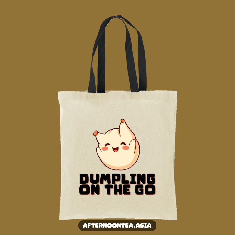 Funny Kawaii Dumpling Tote Bag: Somersaulting Fun, Handy Gift