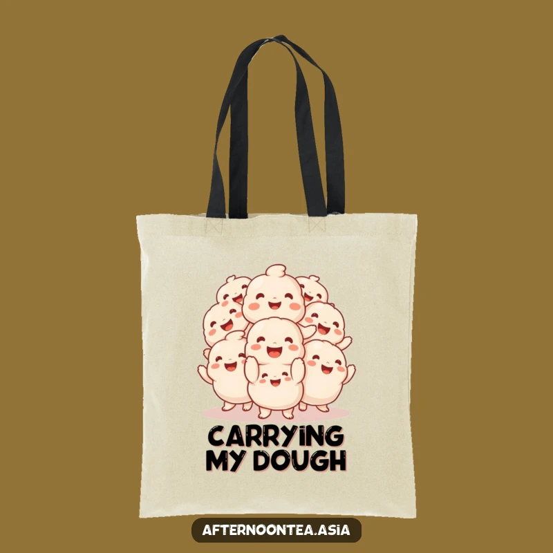 Funny Dumpling Tote Bag: Jigging Pile Design, Practical and Hilarious Funny Gift