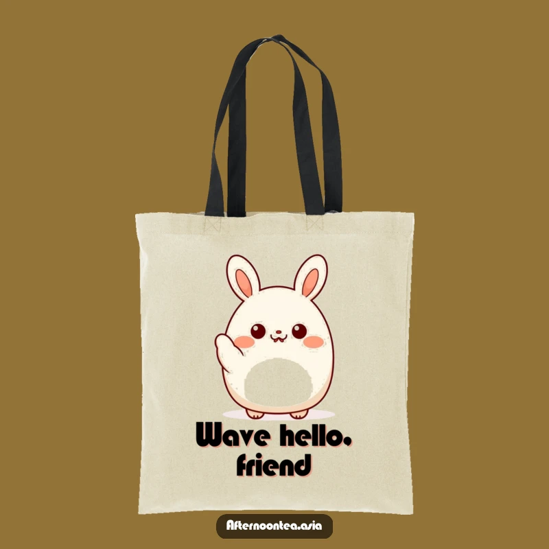 Funny Kawaii Bao Bun Tote Bag: Waving Hello, Handy & Cute Gift